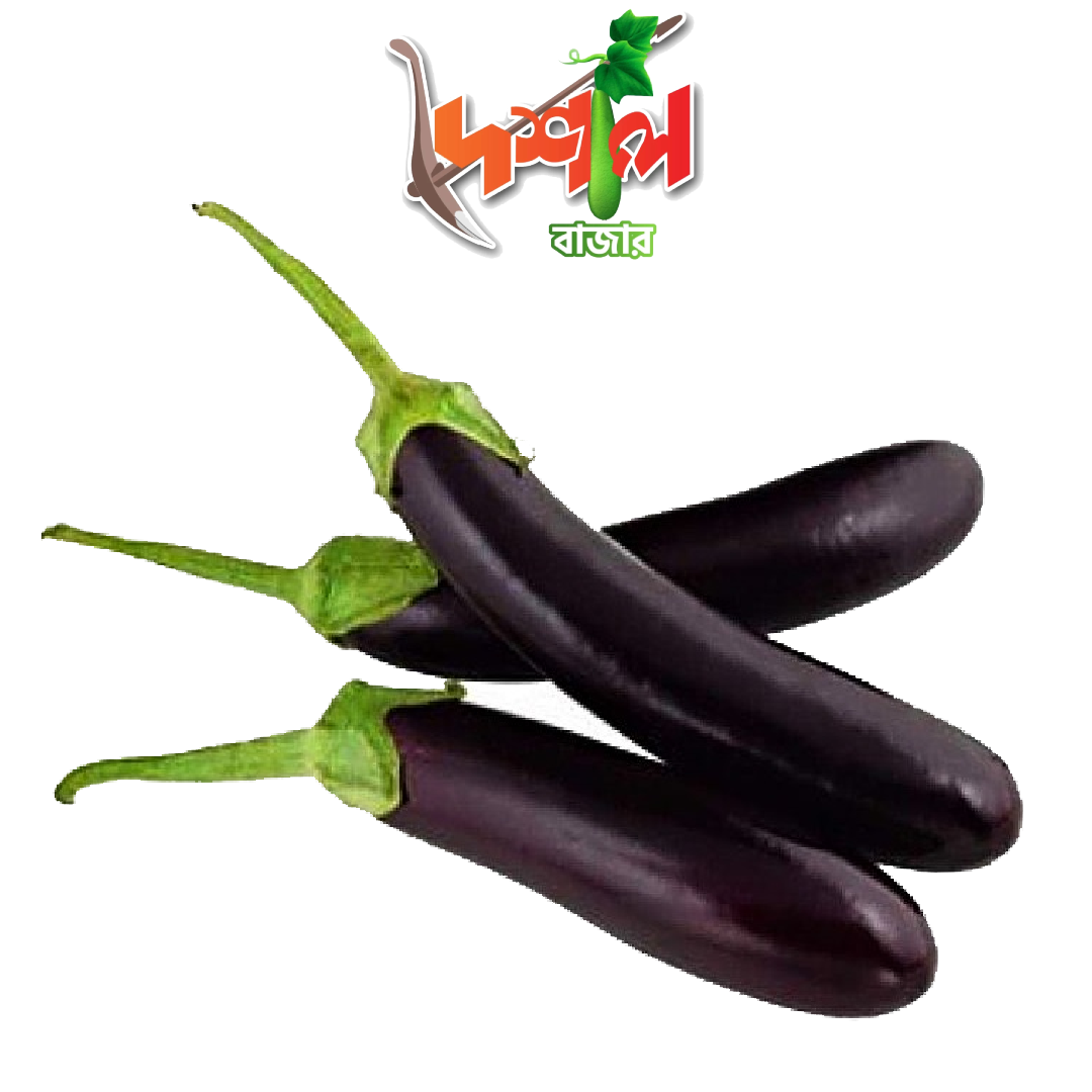 দেশি লম্বা বেগুন Long Brinjal Black  ৫০০ গ্রাম