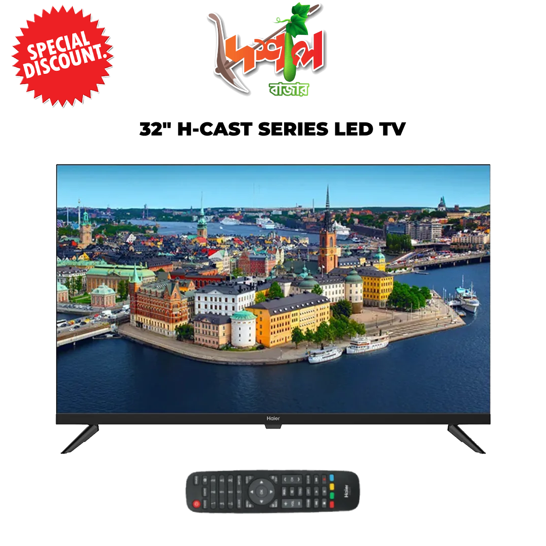 "Haier H32D2MS 32-Inch H-CAST Series LED TV - Full HD Smart TV with Built-in Wi-Fi & H-CAST Technology"