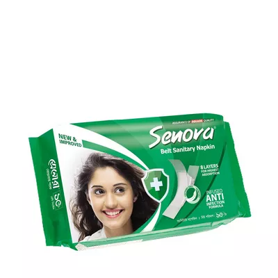 C3 Senora Sanitary Napkin Regular pad Flow (Belt) 10 pcs প্যাড