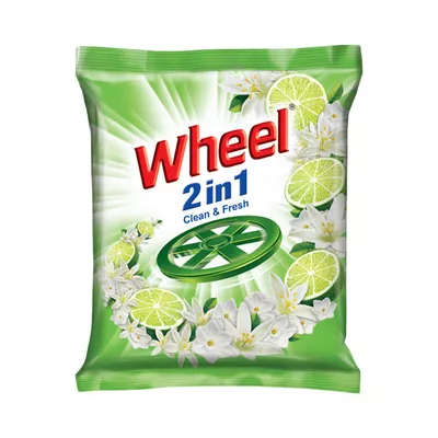 Wheel Washing Powder 2 in 1 Clean & Fresh 1 kg হুইল ডিটারজেন্ট পাউডার