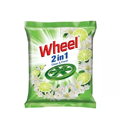 Wheel Washing Powder 2 in 1 Clean & Fresh 500 gm হুইল ডিটারজেন্ট পাউডার