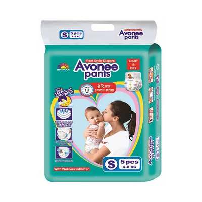 Avonee Baby Diaper Pants S (4-8 kg) 5 pcs