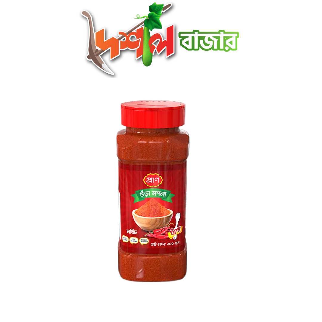"PRAN Chili Powder Jar 200gm – Authentic Bangladeshi মরিচ গুঁড়া for Perfect Spice"